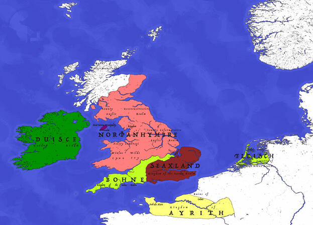 Final world map of the North Sea world.